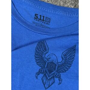 5.11 Tactical Always Be Ready Short Sleeve Blue T-Shirt Men Large Double graphic